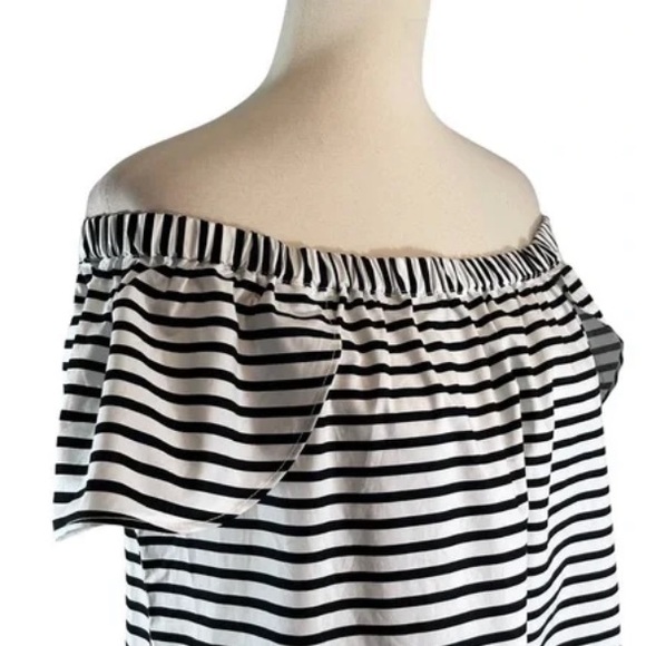 J.Crew Off The Shoulder Striped Dress - Picture 8 of 11